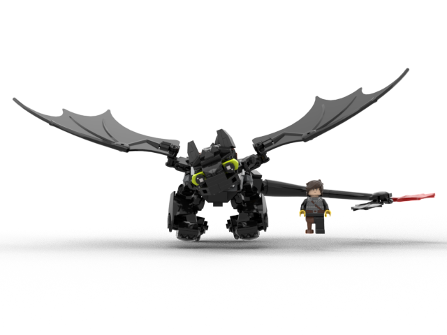 LEGO MOC-227871 Toothless-night fury - How To Train Your Dragon (HTTYD ...