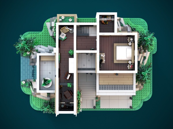 Deals Lego Modern Lego House Moc Lego Ideas Lego Architecture