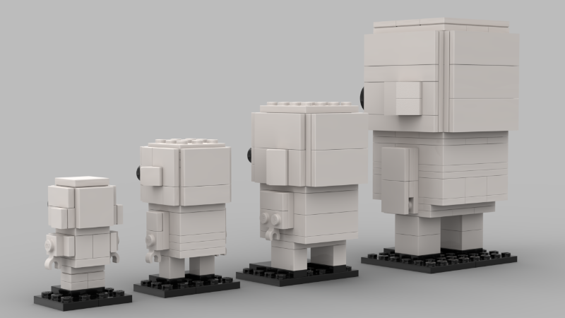 LEGO MOC-177682 BrickHeadz Templates - Hugh, Norm, Kid and Tiny Tim by ...