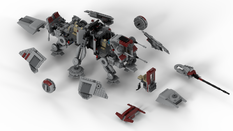 LEGO MOC-220789 Modified AT-TE by Nook Bricks | Rebrickable - Build ...
