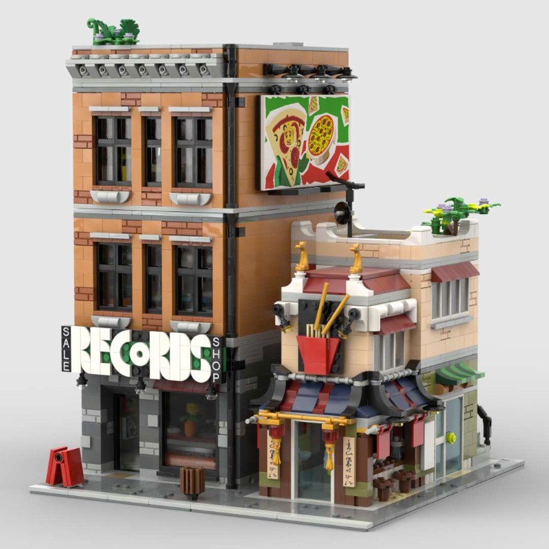 LEGO MOC-233836 Records Shop - Music Studio and Apartment by