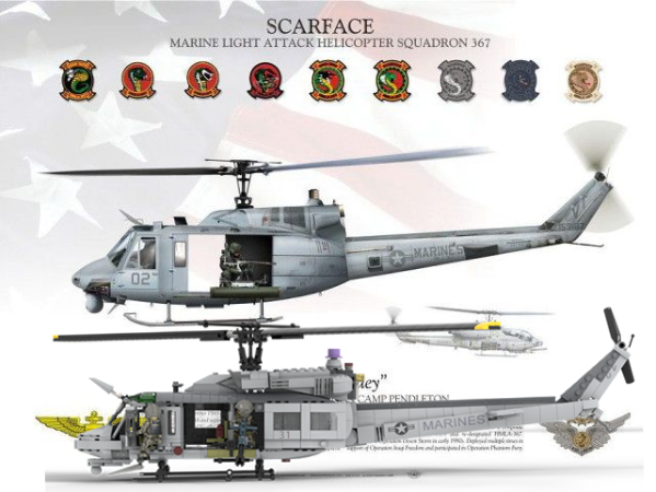 LEGO MOC UH-1N Iroquois (Huey) USMC-SAR by Czifi