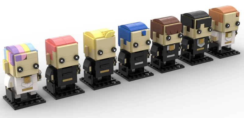 LEGO MOC-172232 BTS's Butter song singers BrickHeadz by LP14 ...