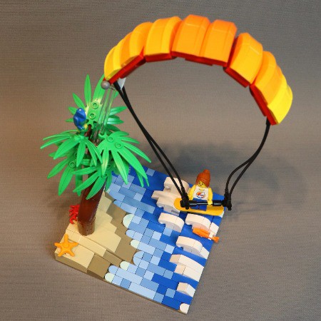 LEGO MOC Kite surfer by Isibricks Rebrickable Build with LEGO