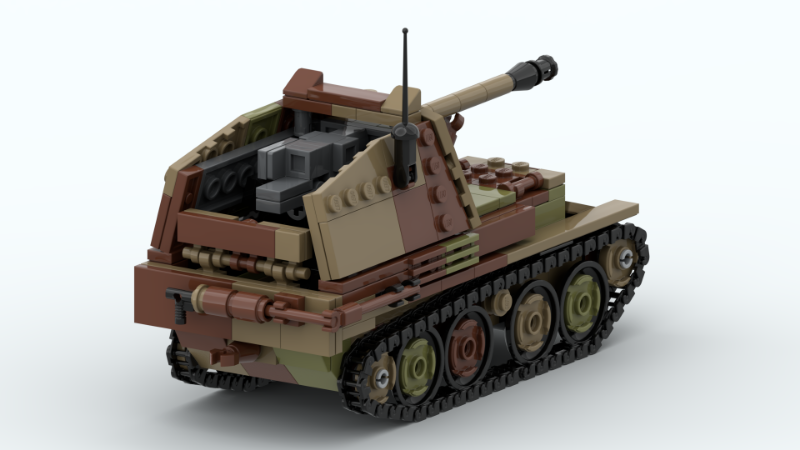 MOC World War II German Marder III Tank Destroyer Model Building