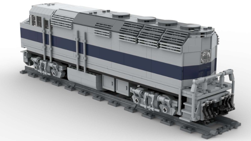 LEGO MOC EMD F40PH Amtrak Phase IV O scale 1:48 (with interior) by ...