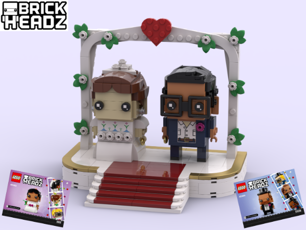 LEGO MOC BrickHeadz Wedding Display by ALbrix | Rebrickable - Build ...