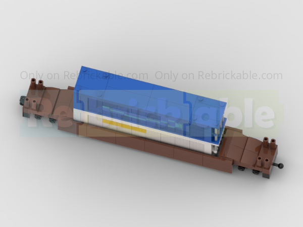 LEGO MOC-171952 4-Wide BNSF Freight Train Container Wagon Double ...