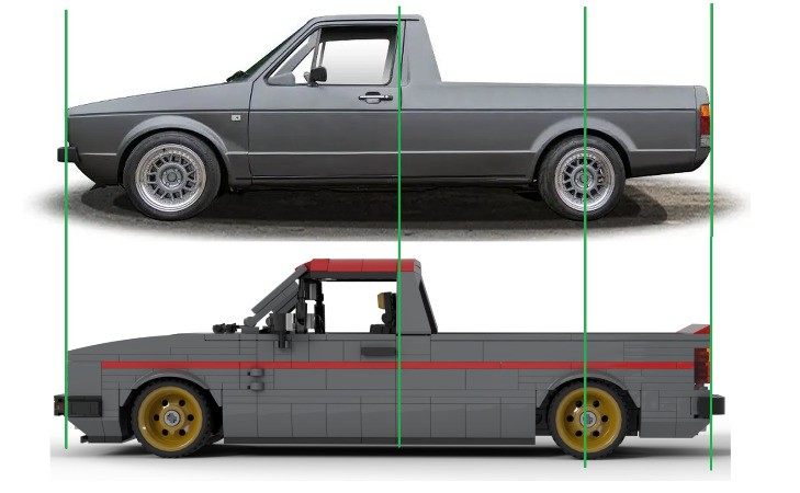 LEGO MOC VW Caddy Mk1 tuned by Linse | Rebrickable - Build with LEGO