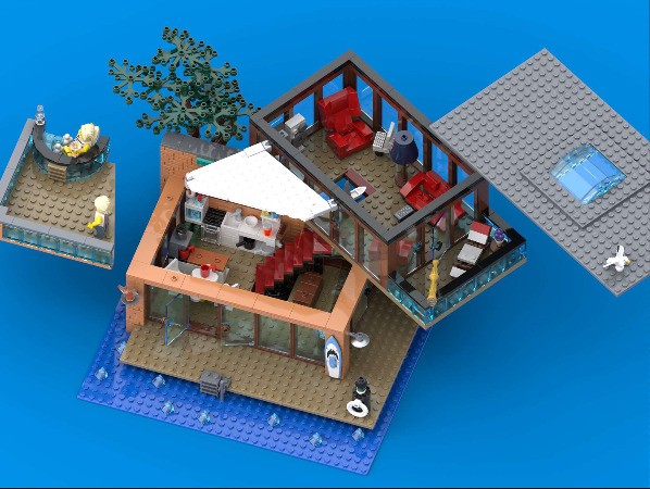Lego Bricklink 910036 Ocean House Huis aan zee