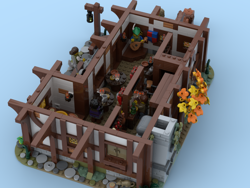 LEGO MOC-224648 Grand Medieval Inn by TheMagicBrick | Rebrickable ...
