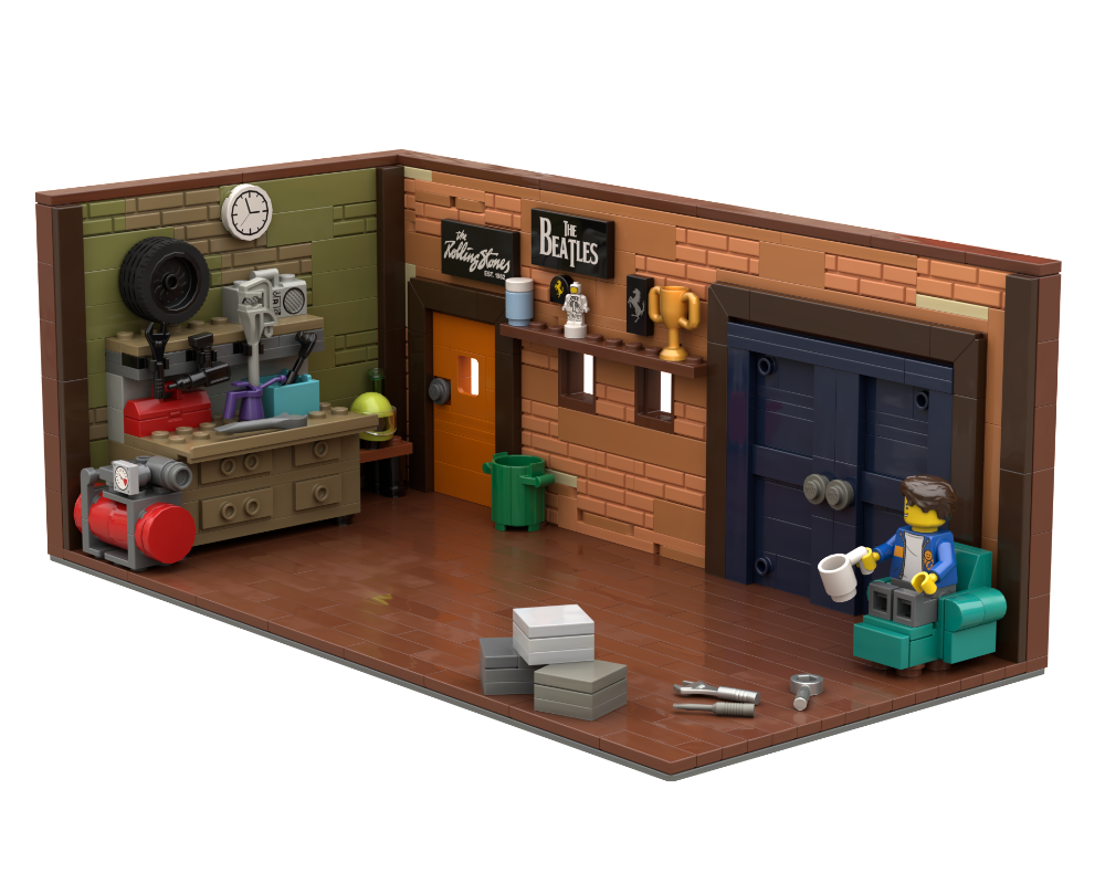 LEGO MOC-240578 SPEED CHAMPIONS DIORAMA - SHELTER OF MACHINES by