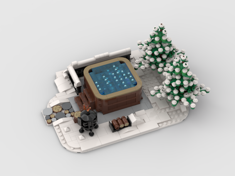 LEGO MOC-245297 WINTER VILLAGE HOT TUB OASIS MOC by DETAIL BRICKS ...