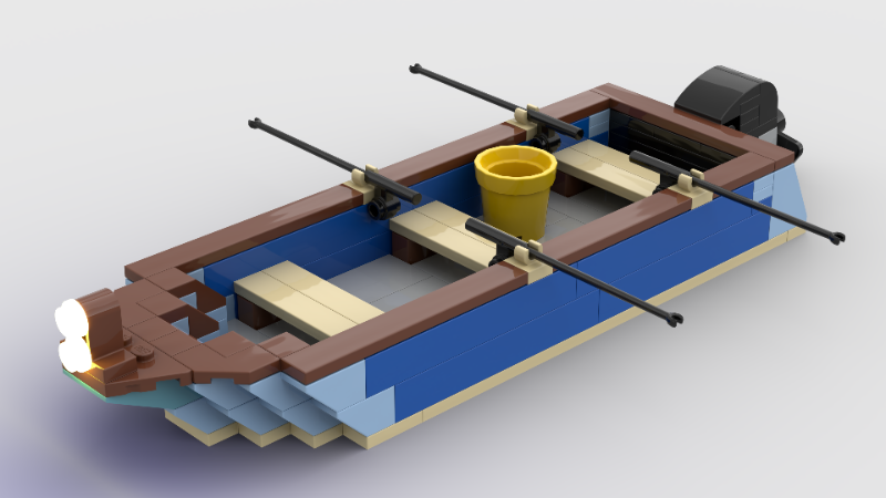 LEGO MOC Fishing Motor Boat by BalintKusztor
