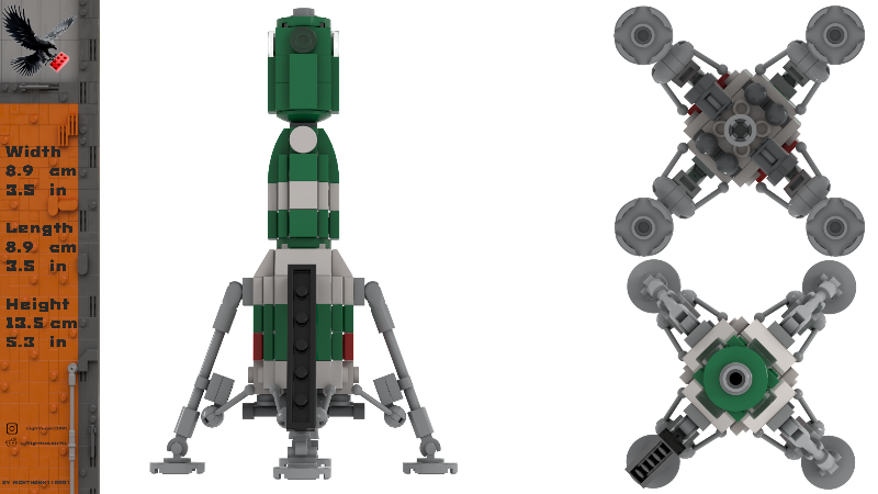 LEGO MOC-210438 Lunar Lander based on Soyuz A (1:110 Saturn V scale) by ...