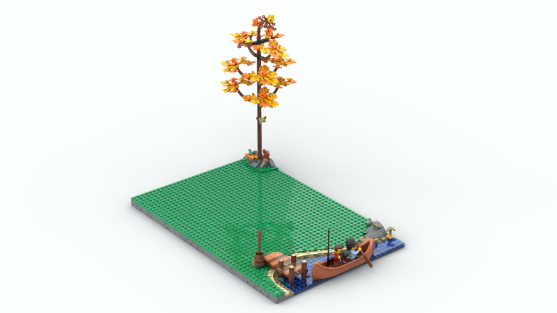 LEGO MOC-210281 Compact Display for set 21338 A-frame Cabin by