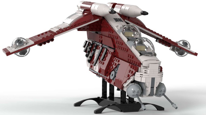 LEGO MOC Coruscant Republic Gunship Double Door Modification and