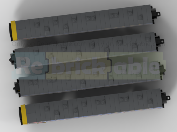 LEGO MOC-209369 4-Wide Class 423 4-VEP 4 Carriage EMU Train In
