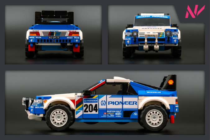 LEGO MOC Peugeot 405 T16 Grand Raid by NV Carmocs
