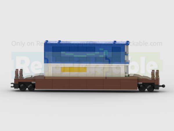LEGO MOC-171952 4-Wide BNSF Freight Train Container Wagon Double ...