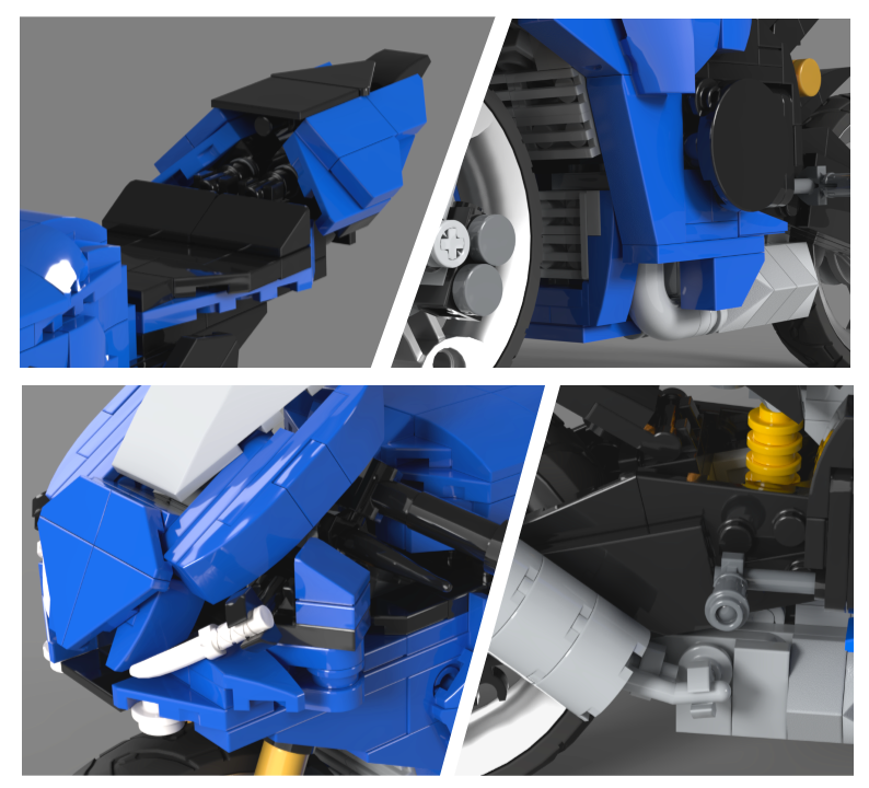 LEGO MOC-245309 Yamaha R1 1:10 by 3run0 | Rebrickable - Build with LEGO