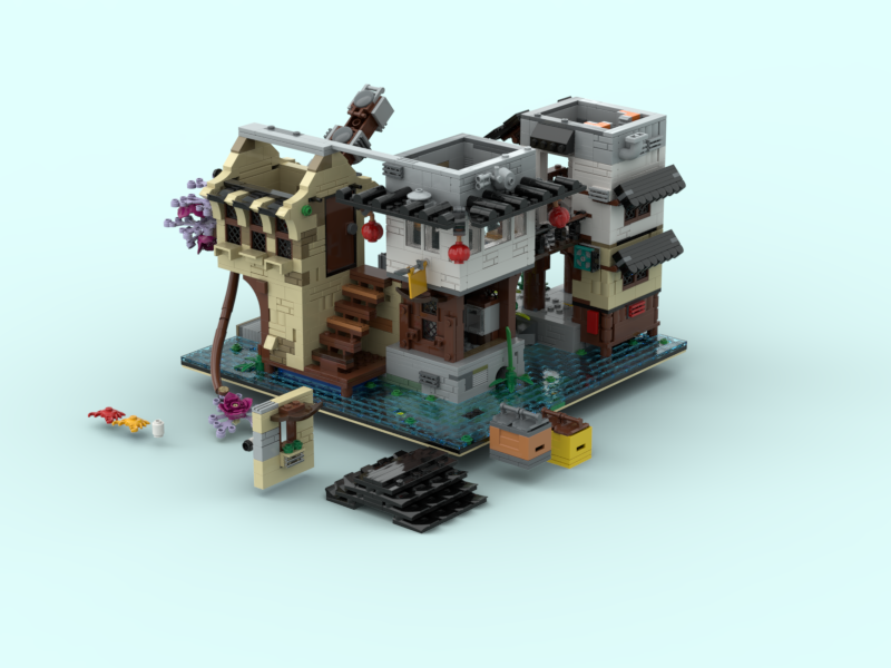 LEGO MOC-238158 NIjago City Neighborhood 1st and 2nd floor by