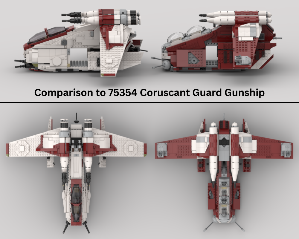 LEGO MOC-269146 Republic Gunship with Sliding Doors (75432 + 75402