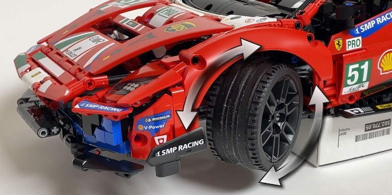 LEGO MOC-201907 42125 페라리 488 GTE RC MOD for Power Function