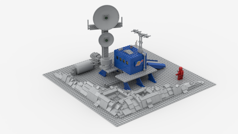 LEGO MOC-120180 Moonbase for the new 10497 Galaxy Explorer by