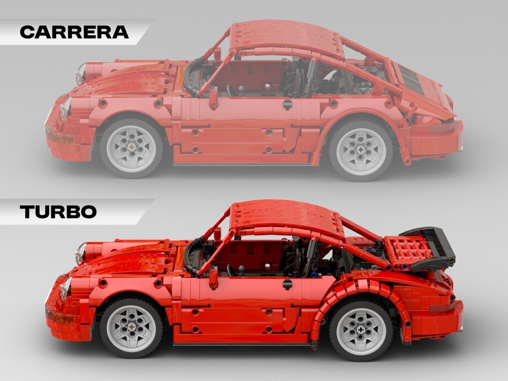 LEGO MOC Porsche 964 Turbo (1:12) Red by Artemy Zotov