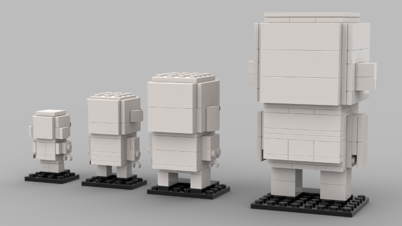 LEGO MOC-177682 BrickHeadz Templates - Hugh, Norm, Kid and Tiny Tim by ...