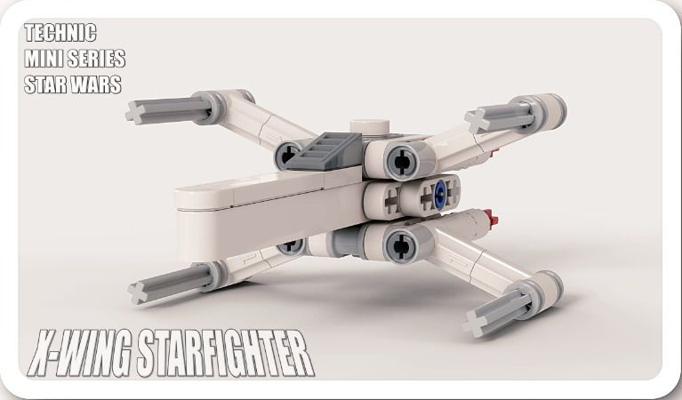 LEGO MOC TECHNIC MINI X-WING STARFIGHTER by pins_n_liftarms 