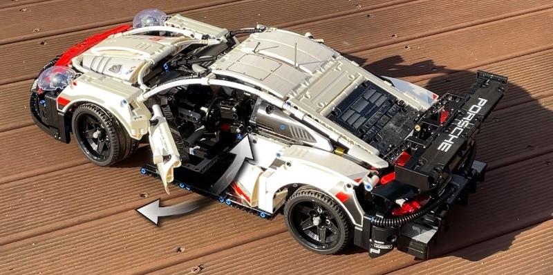 LEGO MOC 42096 Porsche 911 RSR RC MOD for Power Function Motors by