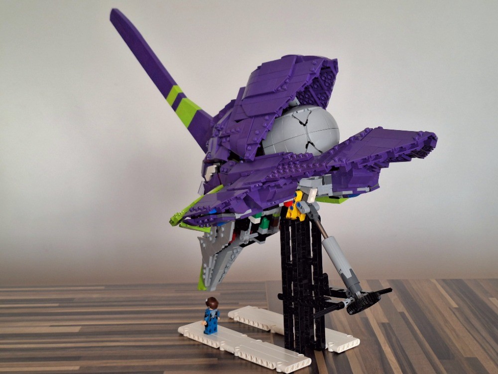 LEGO MOC-240114 Eva 01 head - Evangelion by Bricking_art