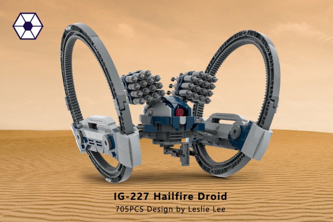 LEGO MOC IG 227 Hailfire Droid by LeslieLee Rebrickable Build