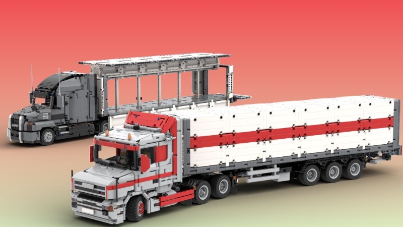 Wing Body Truck Lepin Truck LEGO MOC Wing Body Trailer With Tail