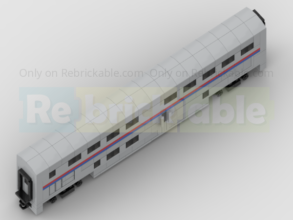LEGO MOC-170115 4-Wide Am Trak Superliner Passenger Transition Carriage ...