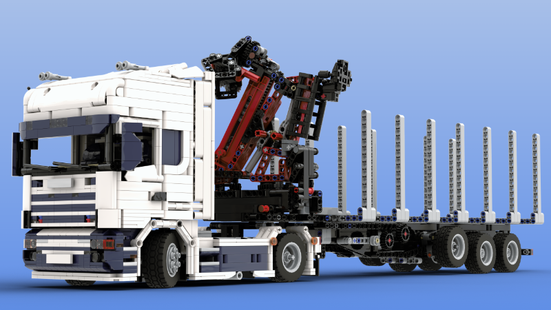 LEGO MOC-168238 Scania 164L Topline with logging trailer by ...