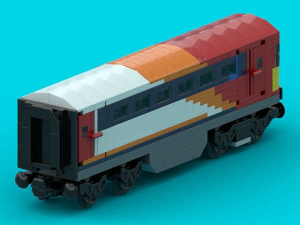 LEGO MOC Class 442 Wessex Electric 5-Carriage EMU Train In South West Trains  Livery by Andy Ps Bricks