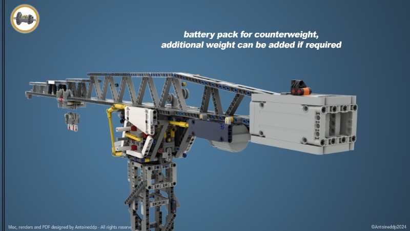 LEGO MOC 42055-E : Tower Crane by Antoineddp | Rebrickable