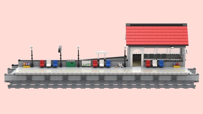 LEGO MOC-155540 Platform with Waiting Room and Access Ramp by Stormy ...