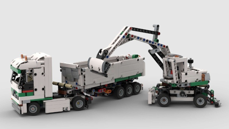 LEGO MOC 42167 Wheeled Excavator by Little_Thomas | Rebrickable
