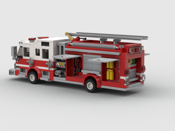 Technic MOC 6523 Jetting Fire Engine Truck Bricks Toys