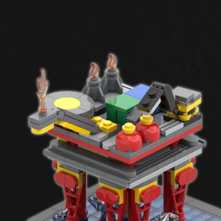 LEGO MOC-206597 Micro Oil Rig by Minifigdisplayco | Rebrickable - Build ...