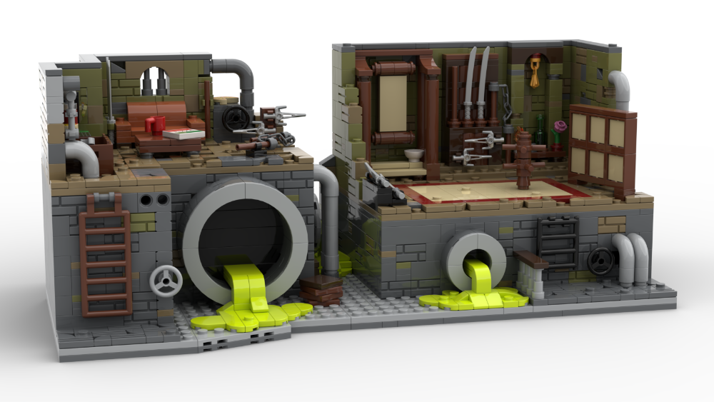 LEGO MOC-258699 TMNT Master Splinters Sewer Dojo Diorama -Sewer Lair ...