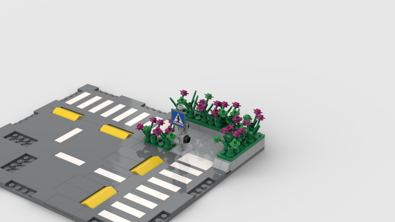 LEGO MOC Sidewalk Corner by davidgitz | Rebrickable - Build with LEGO