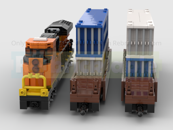 LEGO MOC-215001 4-Wide BNSF Container Freight Train Pack - Diesel ...