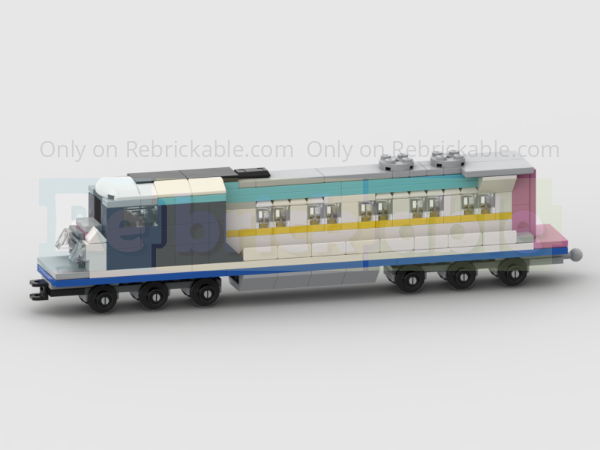LEGO MOC-170421 40518 Diesel Locomotive & Freight Wagon