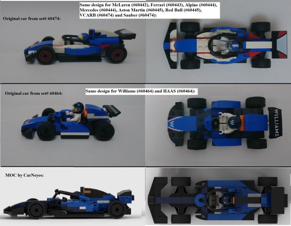 LEGO MOC-235464 60464 MOC (Williams & HAAS + F1 Podium) by