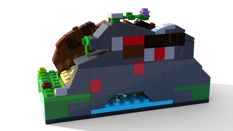 LEGO MOC Bridge scenery by Dragox Rebrickable Build with LEGO